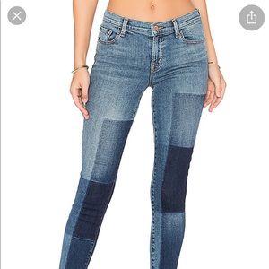 J Brand Mid Rose Multicolor Skinny Jeans
